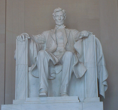 "Abraham Lincoln" at the "Lincoln Memorial"
