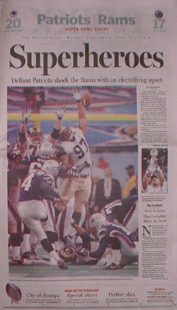 New England Patriots Boston Globe Superbowl Special Edition Lord Of Rings 